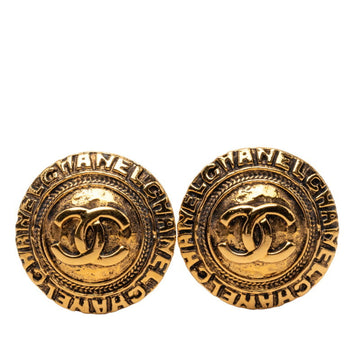 Chanel Cc Logo Clip-On Earrings Metal