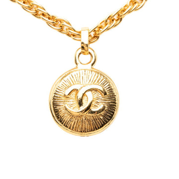 Chanel Cc Logo Chain Pendant Necklace