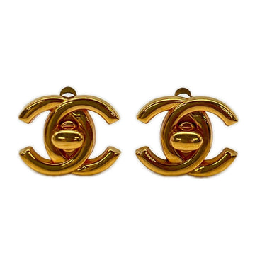 Chanel Cc Logo Turnlock Clip-On Earrings