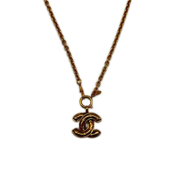Chanel Cc Logo Pendant Necklace Metal