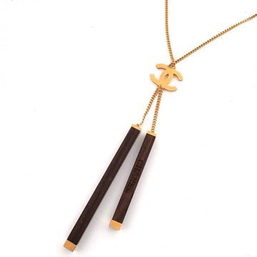 Chanel Cc Logo Bar Pendant Necklace