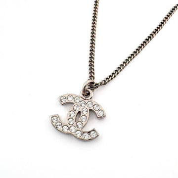 Chanel Cc Logo Pendant Necklace Sterling