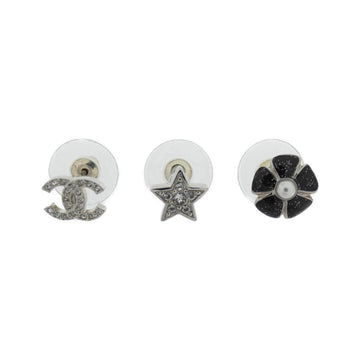 Chanel Earrings Silver-Tone Metal