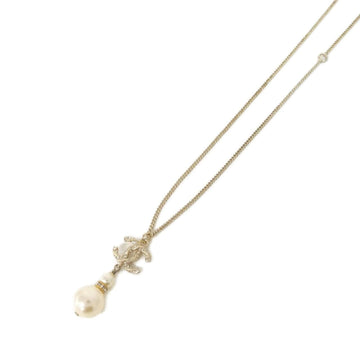 Chanel Pendant Necklace Metal Gold And