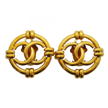 Chanel Cc Logo Circle Clip-On Earrings