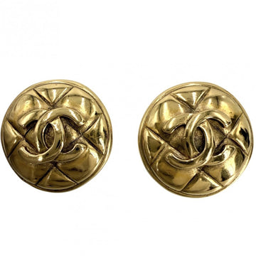 Chanel Cc Logo Round Clip-On Earrings