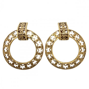 Chanel Cc Logo Round Clip-On Earrings