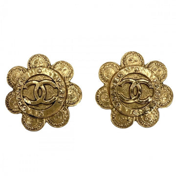 Chanel Cc Logo Flower Clip-On Earrings