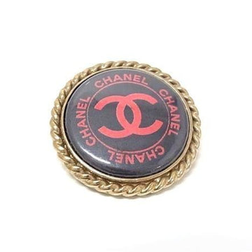 Chanel Cc Logo Brooch Gold-Tone Metal