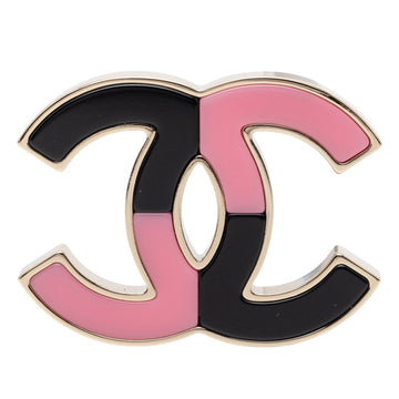 Chanel Cc Logo Brooch Gold-Tone Metal