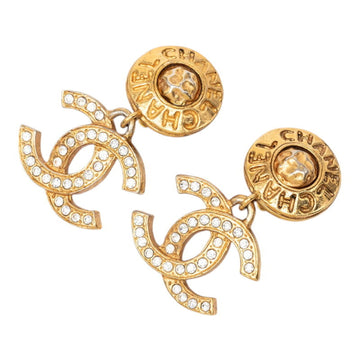 Chanel Cc Logo Round Clip-On Earrings
