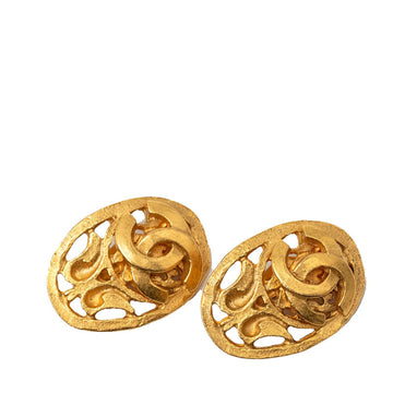Chanel Cc Logo Clip-On Earrings Metal