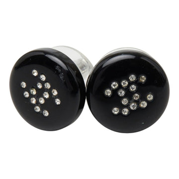 Chanel Cc Logo Round Stud Earrings Metal