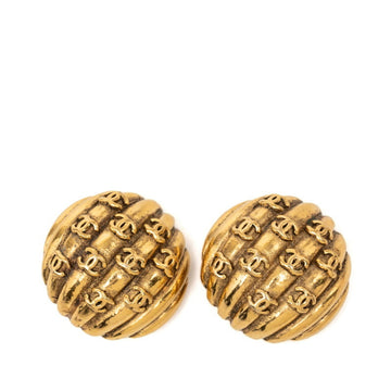 Chanel Cc Logo Clip-On Earrings Metal
