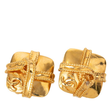 Chanel Cc Logo Clip-On Earrings Metal