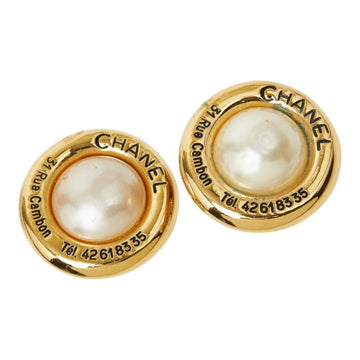 Chanel Vintage Clip-On Earrings Pearl