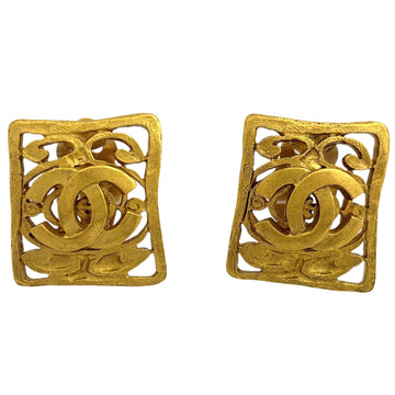 Chanel Cc Logo Clip-On Earrings Metal