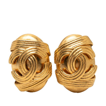 Chanel Cc Logo Clip-On Earrings Metal
