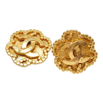 Chanel Cc Logo Flower Clip-On Earrings