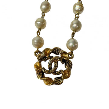 Chanel Cc Logo Pendant Necklace Metal