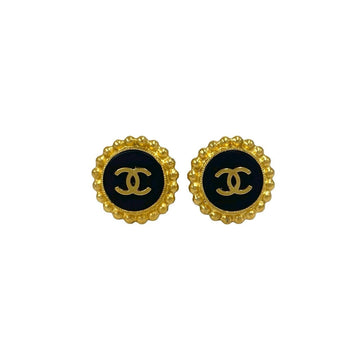 Chanel Cc Logo Clip-On Earrings Metal