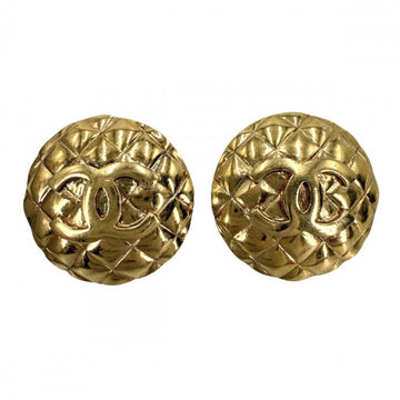 Chanel Cc Logo Round Clip-On Earrings