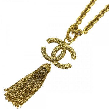 Chanel Cc Logo Pendant Necklace Metal