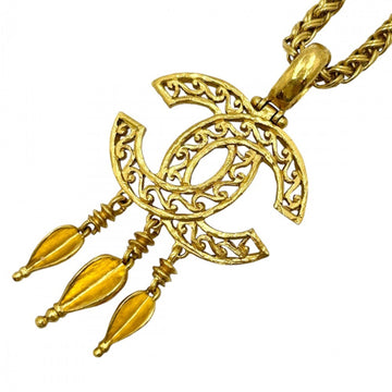 Chanel Cc Logo Pendant Necklace Metal