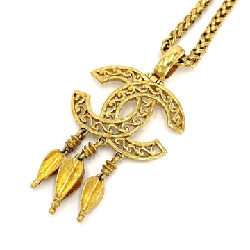 Chanel Cc Logo Pendant Necklace Metal