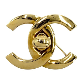 Chanel Cc Logo Turnlock Brooch Metal