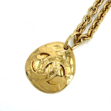 Chanel Cc Logo Pendant Necklace Metal