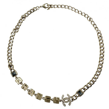 Chanel Cc Logo Pendant Necklace Metal