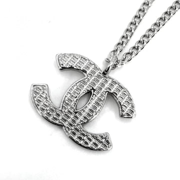 Chanel Cc Logo Pendant Necklace Sterling