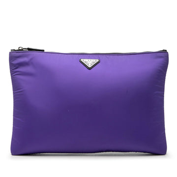 Prada Tessuto Padded Zip Clutch Pre-