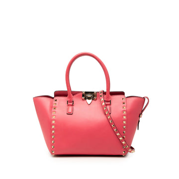 Valentino Small Leather Rockstud Trapeze