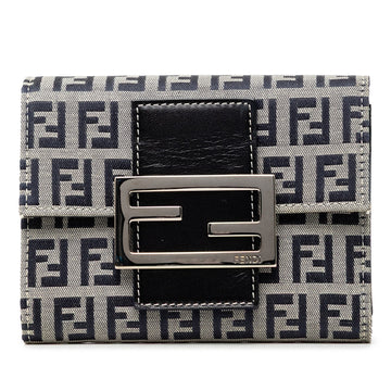 Fendi Zucchino Canvas Trifold Wallet