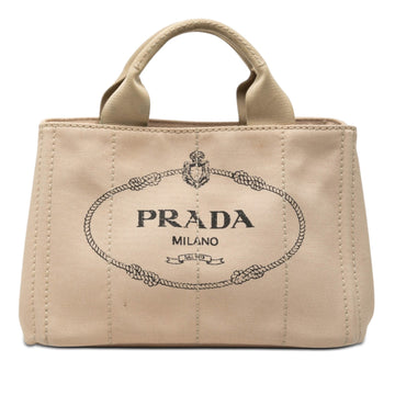 Prada Small Canvas Canapa Logo Tote Pre-