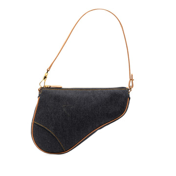 Dior Mini Denim Saddle Pochette Pre-
