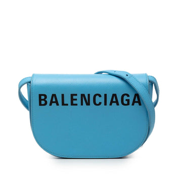 Balenciaga Grained Calfskin Logo Ville