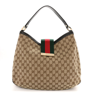 Gucci Large New Ladies Web Hobo Dark