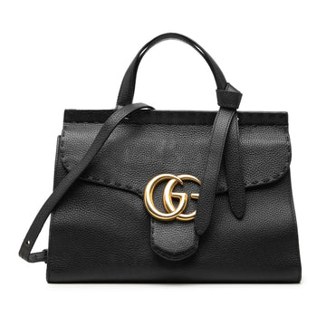 Gucci Small Gg Marmont Grained Calfskin