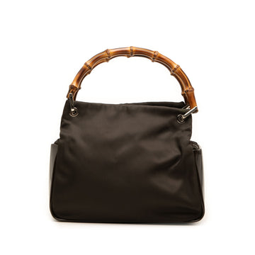 Gucci Nylon Bamboo Handbag Pre-Loved Bag