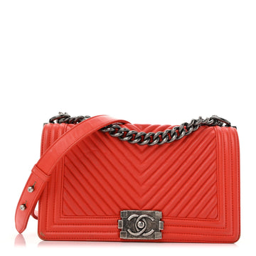 Chanel Wrinkled Lambskin Chevron Quilted