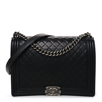 Chanel Lambskin Quilted Large Boy Flap
