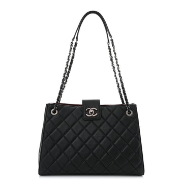 Chanel Caviar Quilted Large Cc Accordion