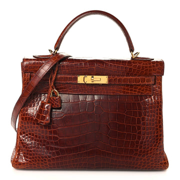 Hermes Shiny Alligator Kelly Retourne 32