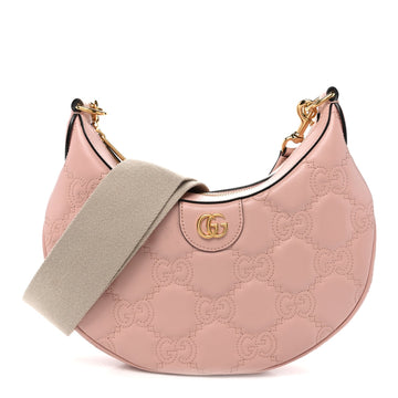 Gucci Calfskin Gg Matelasse Small Hobo