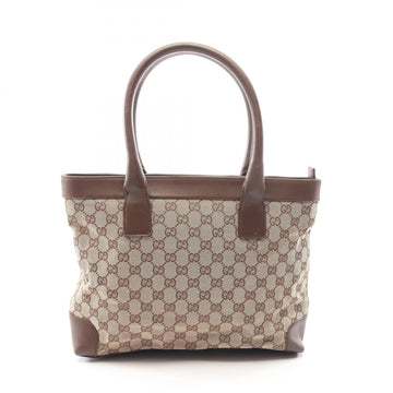 Gucci Gg Canvas Hand Tote Bag Leather