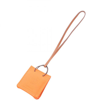 Hermes Sac Orange Bag Charm Agneau Milo