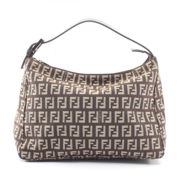 Fendi Zucchino Handbag Canvas Leather